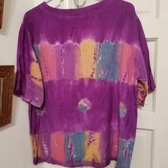 Vintage tie dye blouse M - Picture 2 of 4